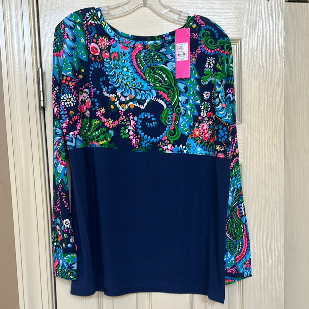 Lilly Pulitzer Finn long sleeve top- Take Me To The Sea